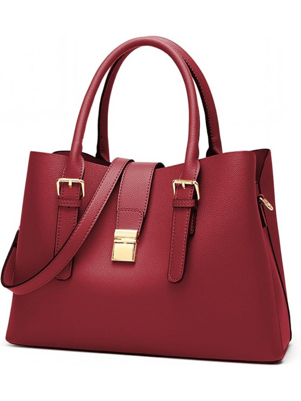 Stylish Vegan Leather Tote Handbag for Women | Medium Top Handle Purse with